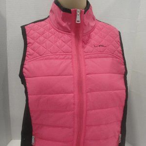 L-RL Lauren Active Full zip vest with 2 outer zip pockets Ladies Size M